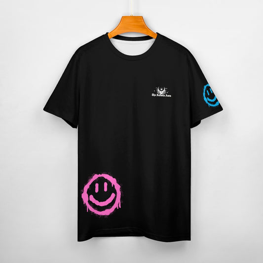 Smiley Cotton Black T-shirt