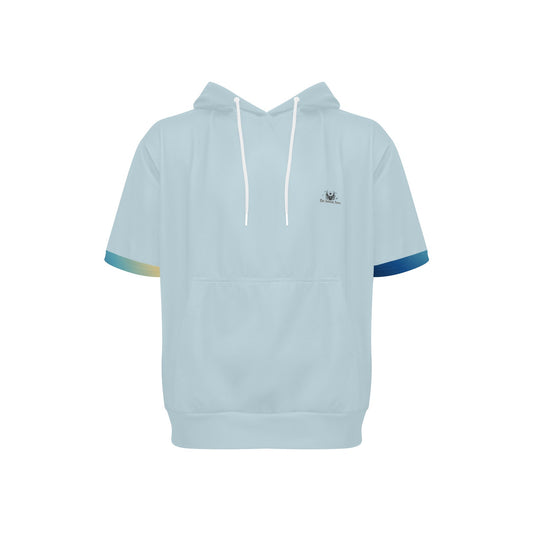 Adventure Vibes Blue Short Sleeve Hoodie