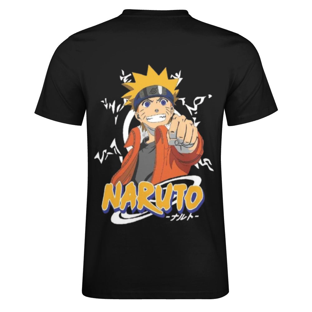 Naruto Black Cotton T-shirt