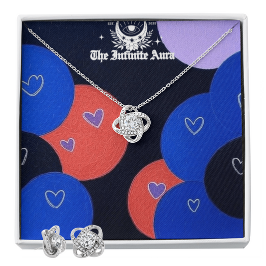 Love Knot Necklace & Earring Set