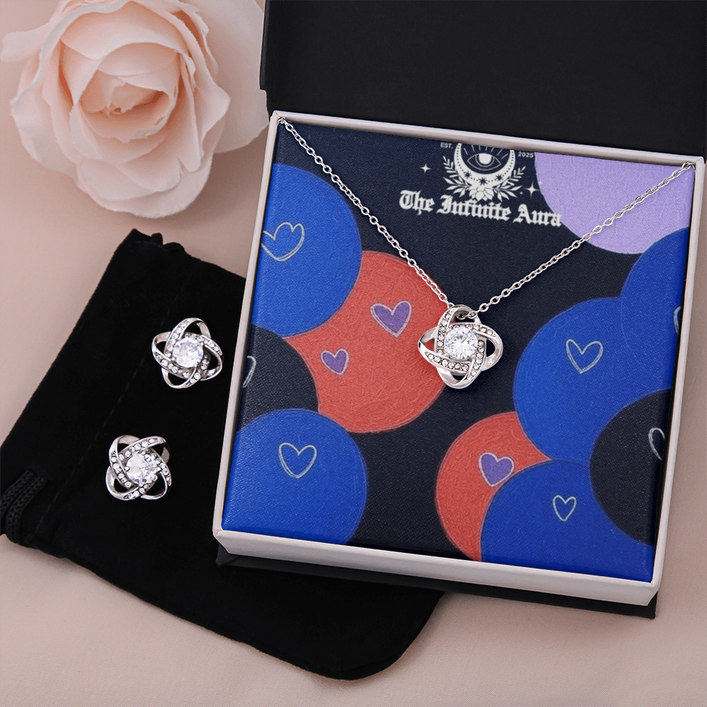 Love Knot Necklace & Earring Set