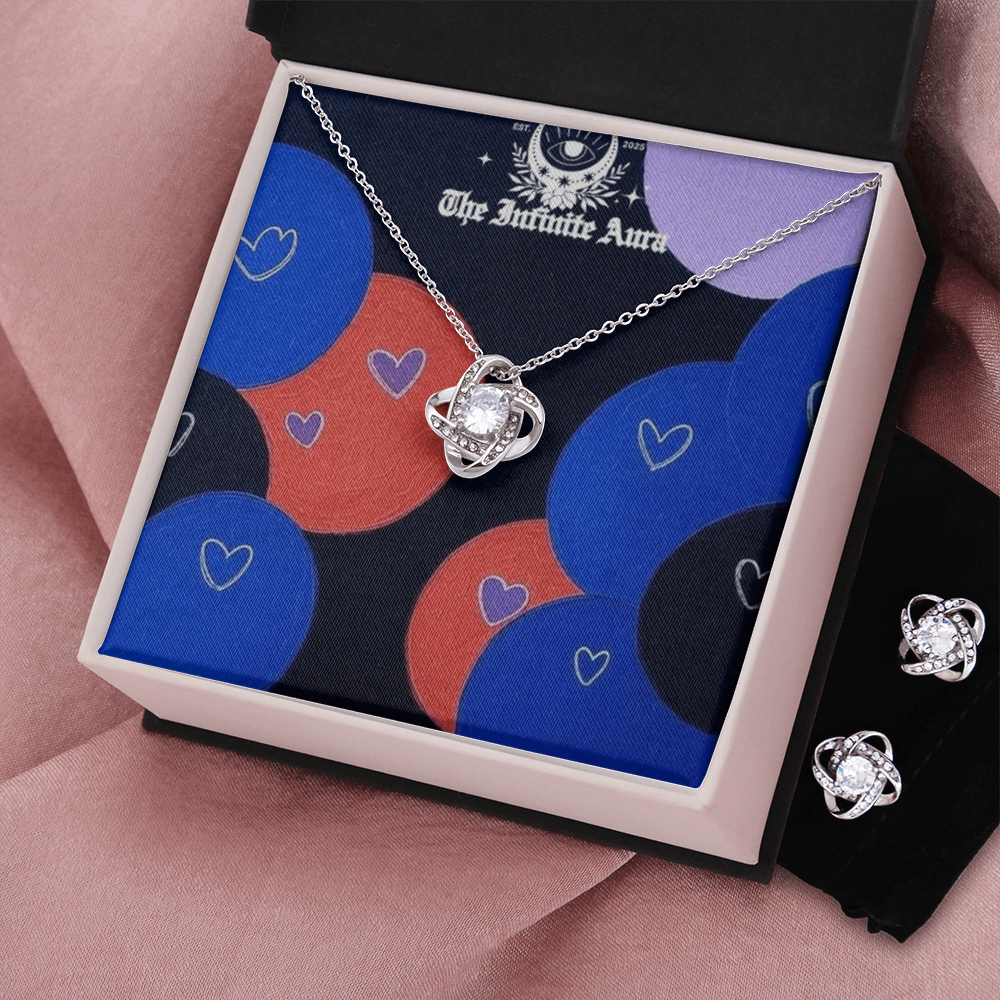 Love Knot Necklace & Earring Set
