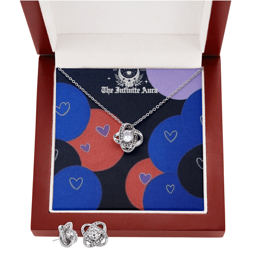 Love Knot Necklace & Earring Set