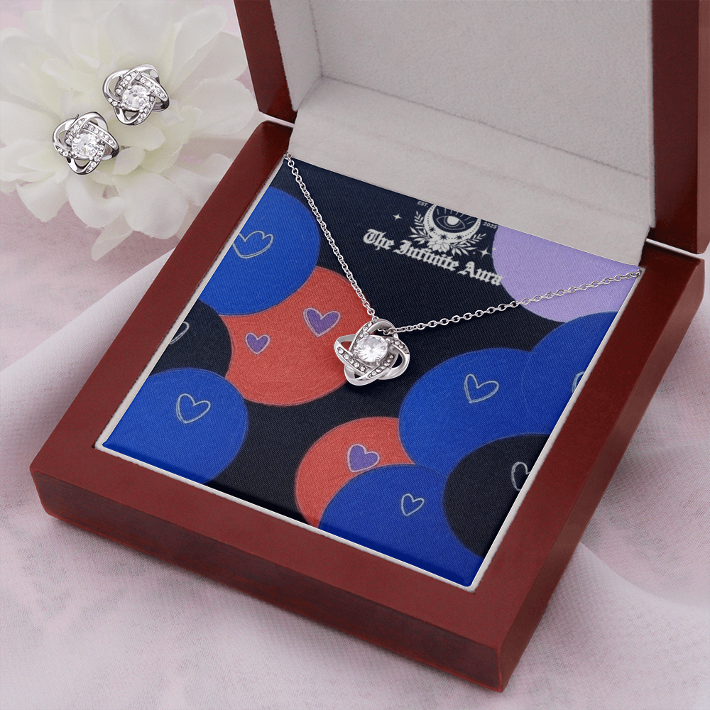 Love Knot Necklace & Earring Set