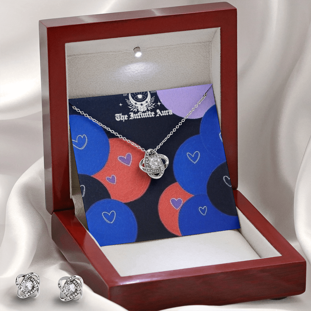 Love Knot Necklace & Earring Set