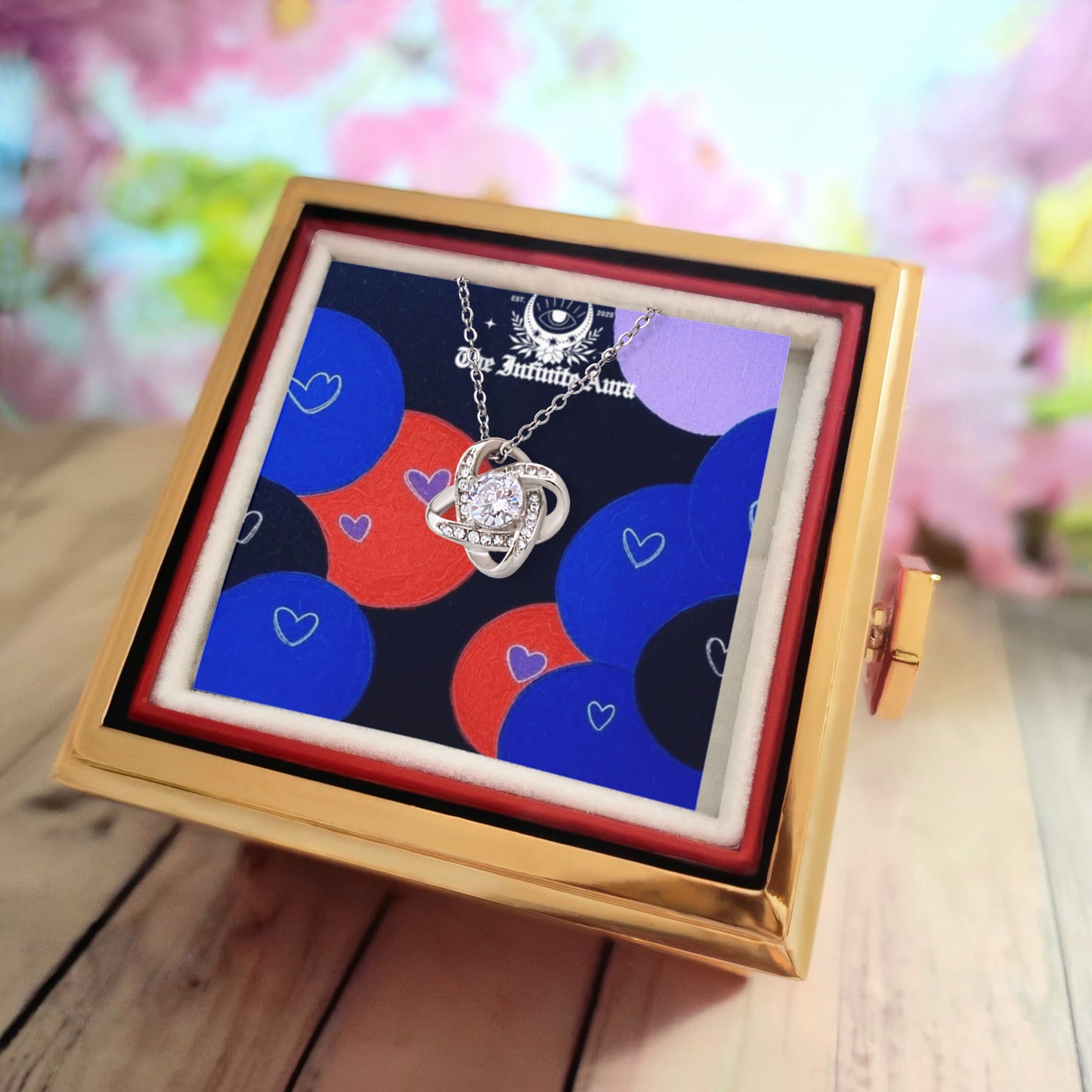 Love Knot with Rotating Rose Gift Box