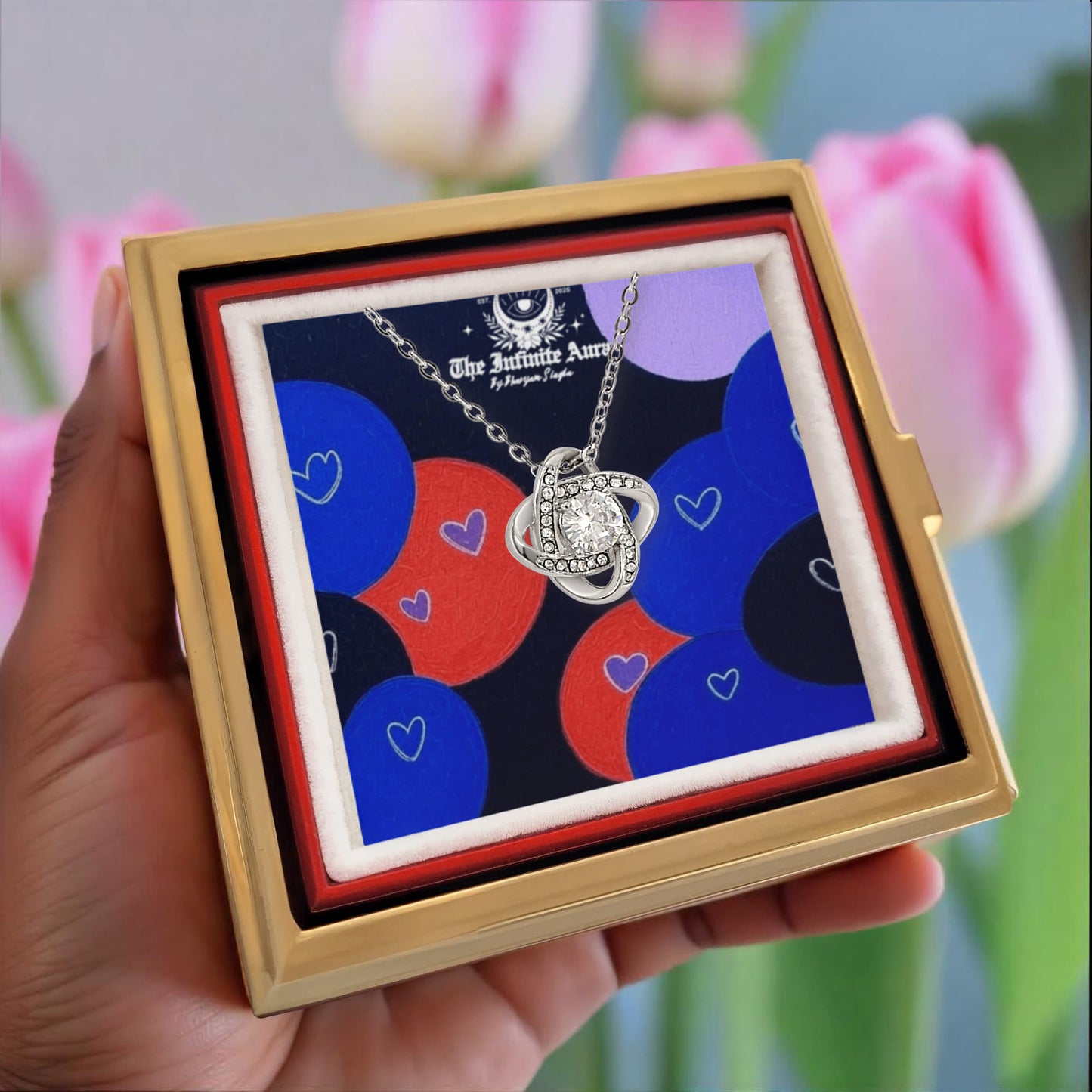 Love Knot with Rotating Rose Box