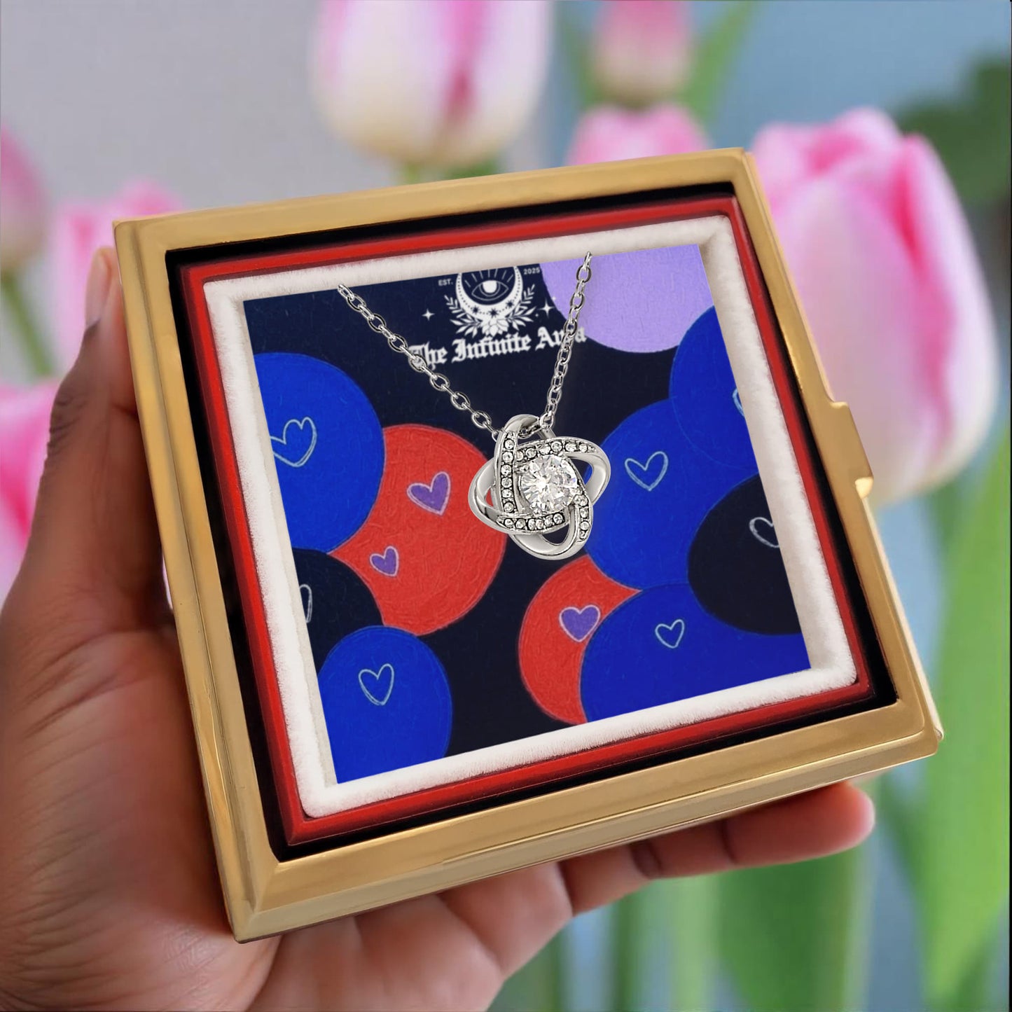 Love Knot with Rotating Rose Gift Box