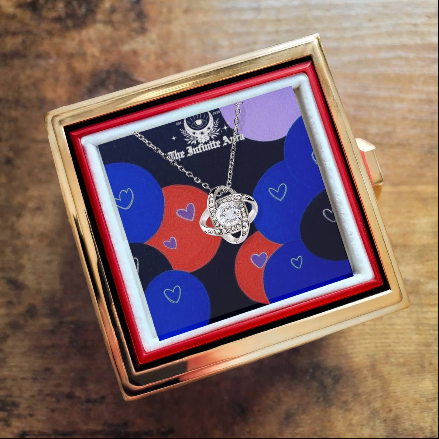 Love Knot with Rotating Rose Gift Box