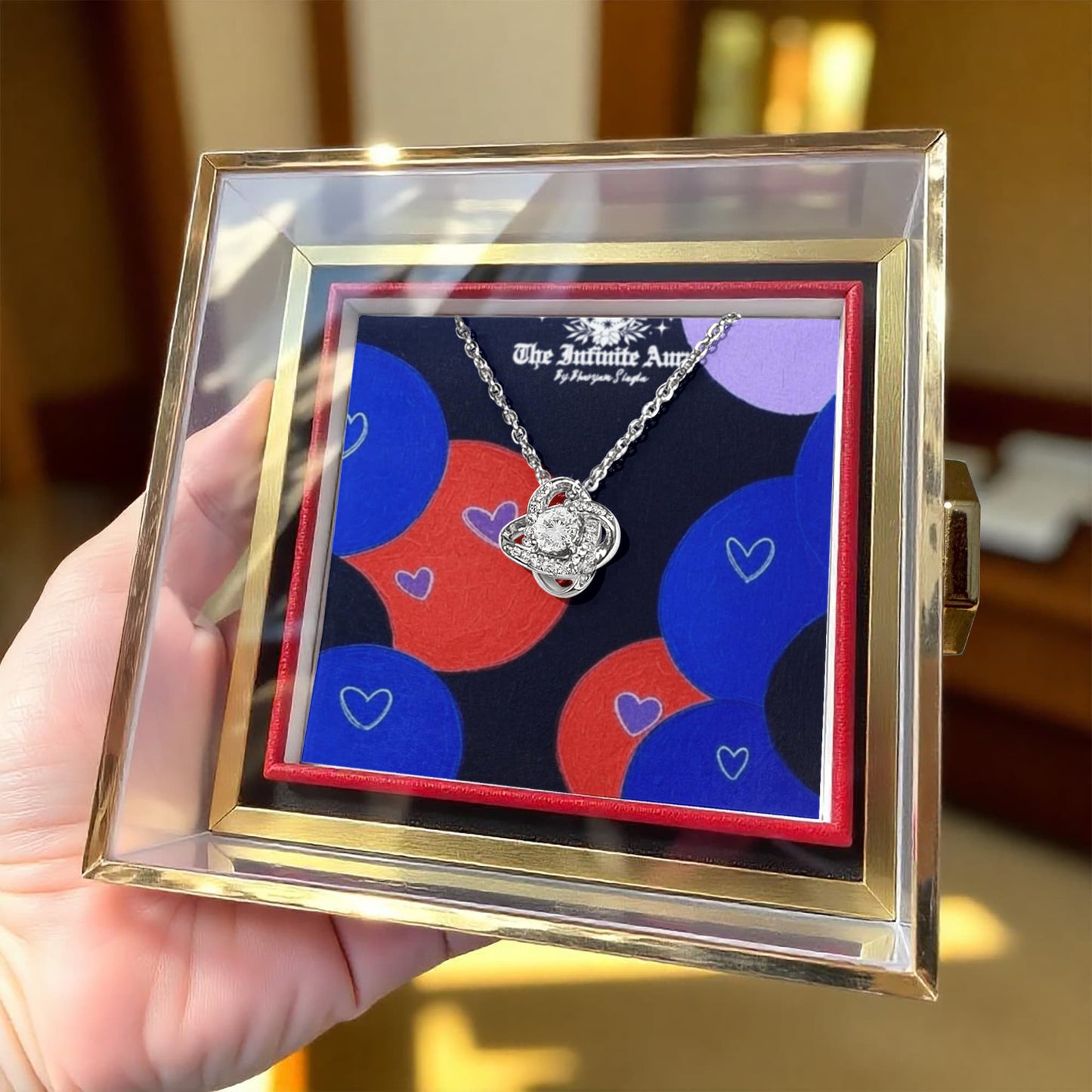 Love Knot with Rotating Rose Box