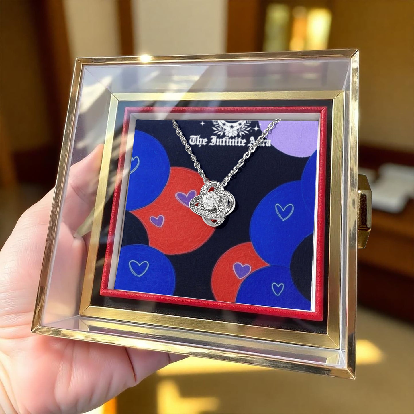 Love Knot with Rotating Rose Gift Box