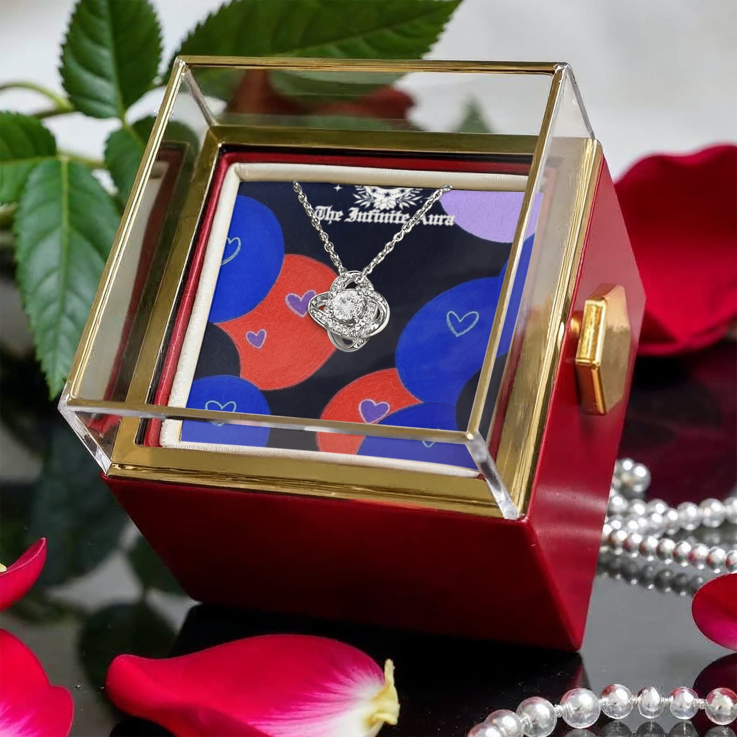 Love Knot with Rotating Rose Gift Box