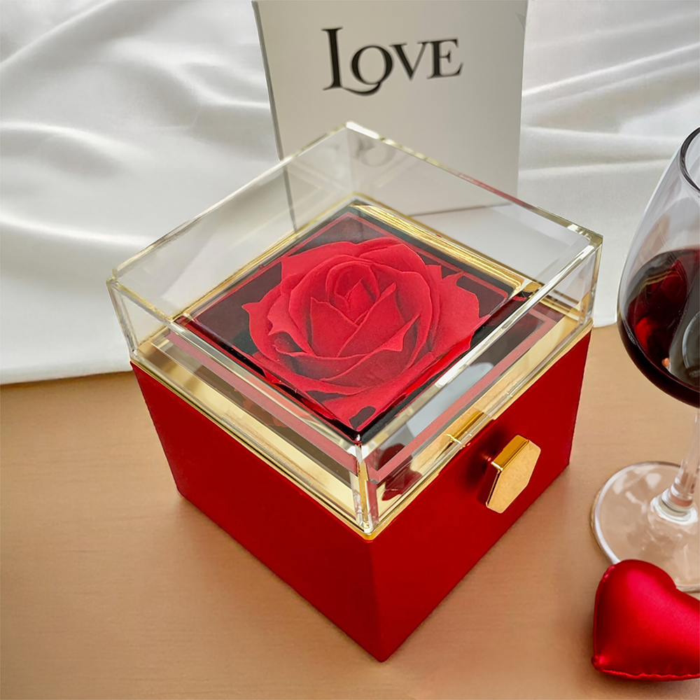 Love Knot with Rotating Rose Box