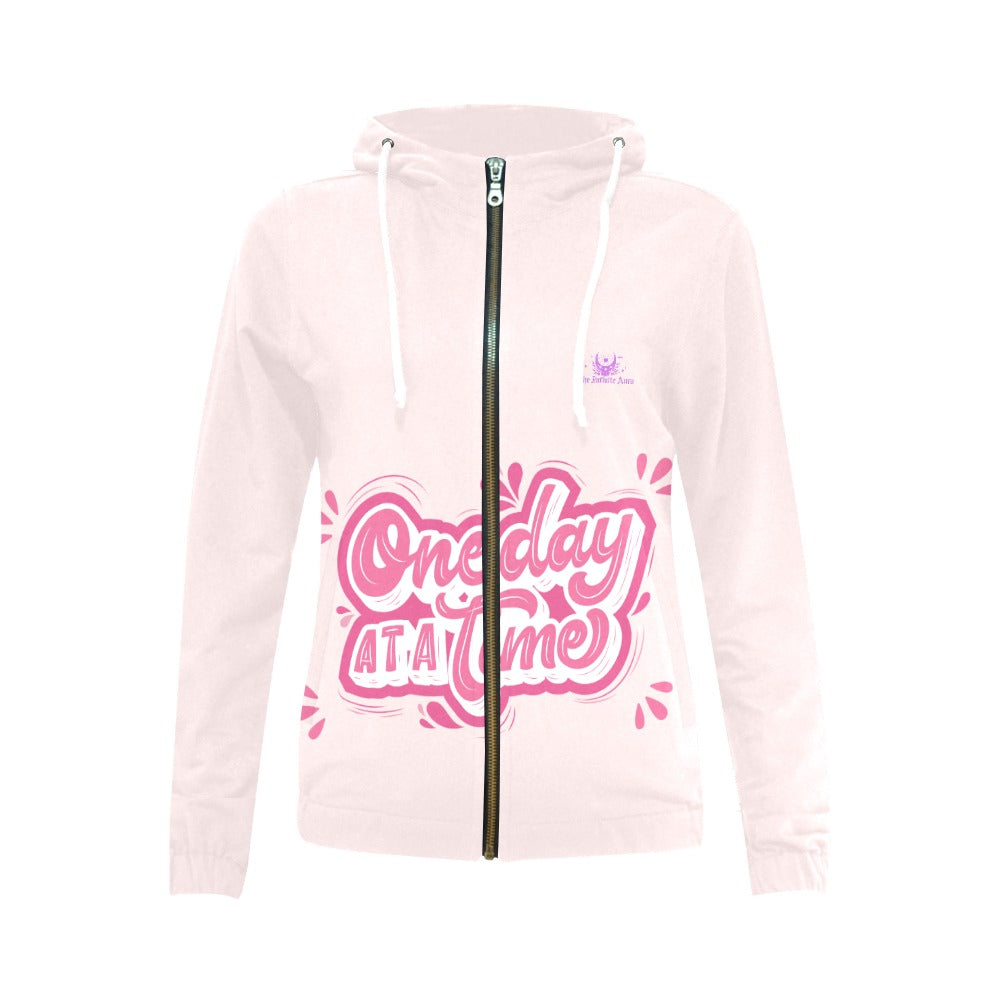 Rabbit Pink Zip Hoodie