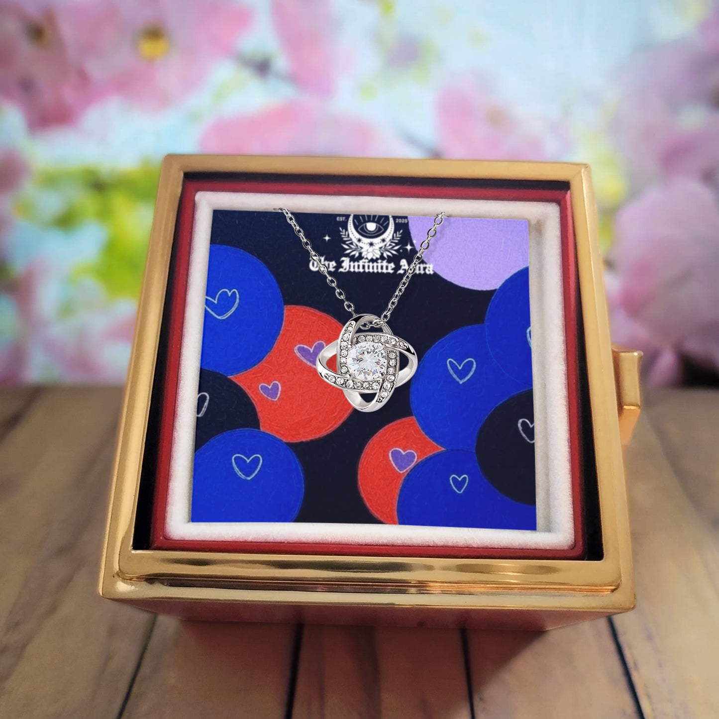Love Knot with Rotating Rose Gift Box