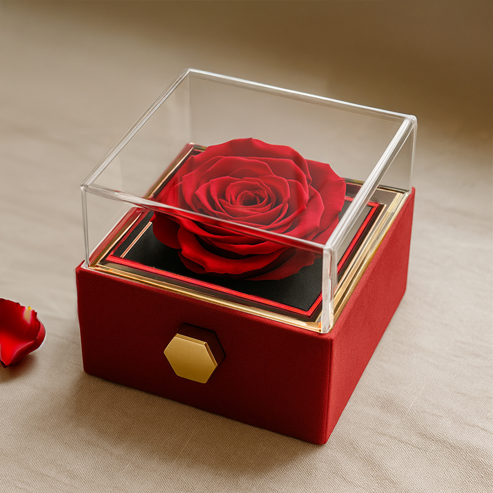 Love Knot with Rotating Rose Gift Box