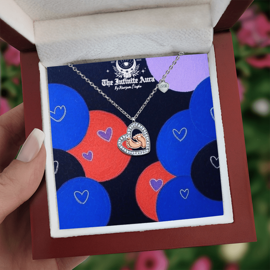 Baby Feet Heart Necklace