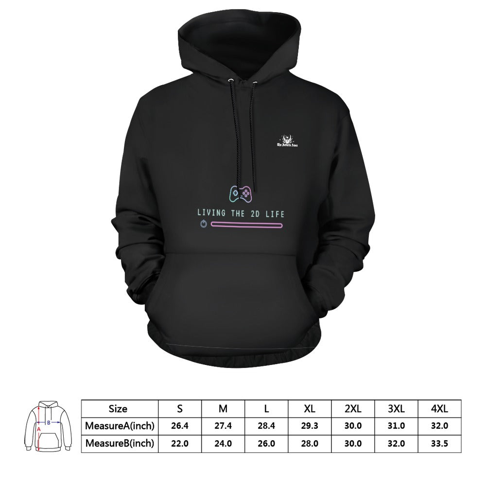 2D Life Black Hoodie
